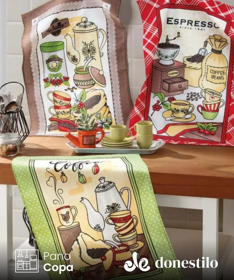 Pano de Copa Dohler Prata Coffee04 45 cm X 65 cm