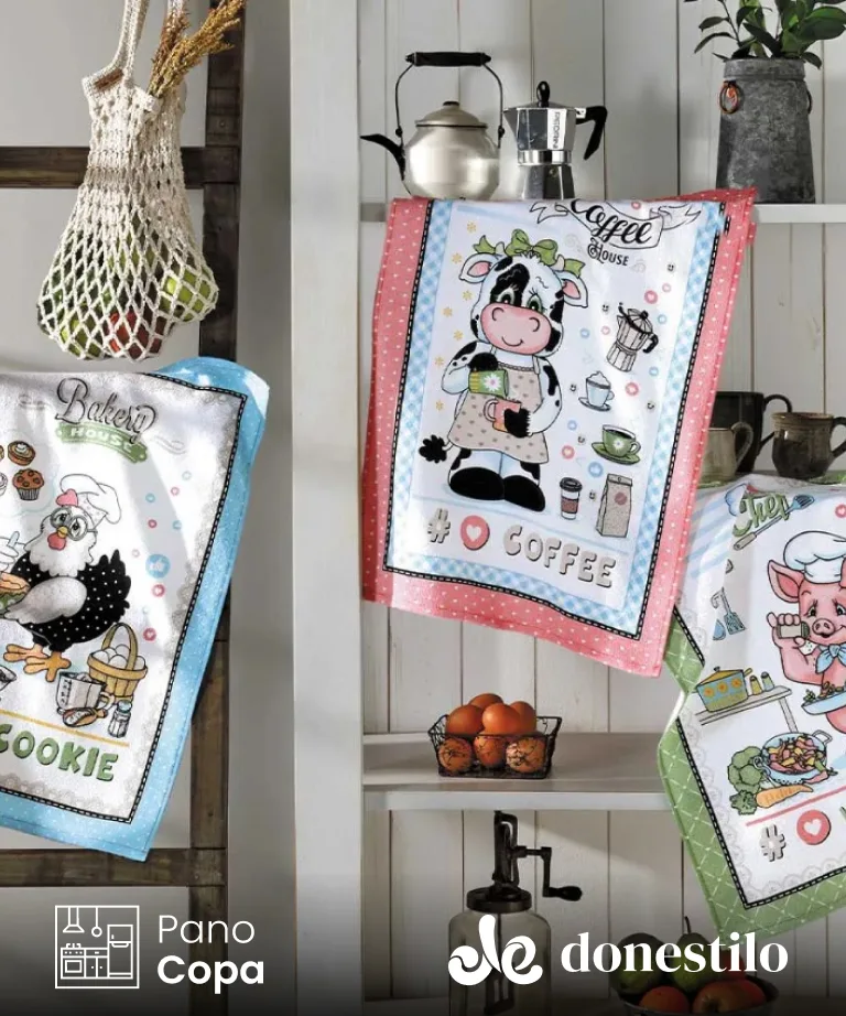 Pano de Copa Dohler Prata Cozinheiro02 45 cm X 65 cm