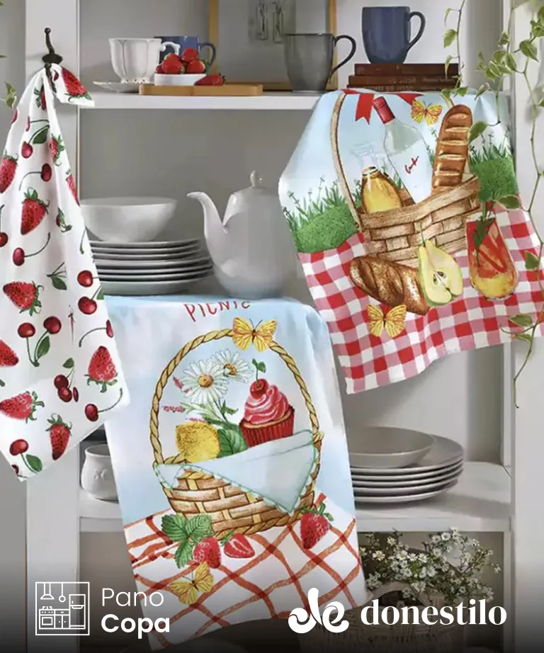 Pano de Copa Dohler Prata Picnic 45 cm X 65 cm