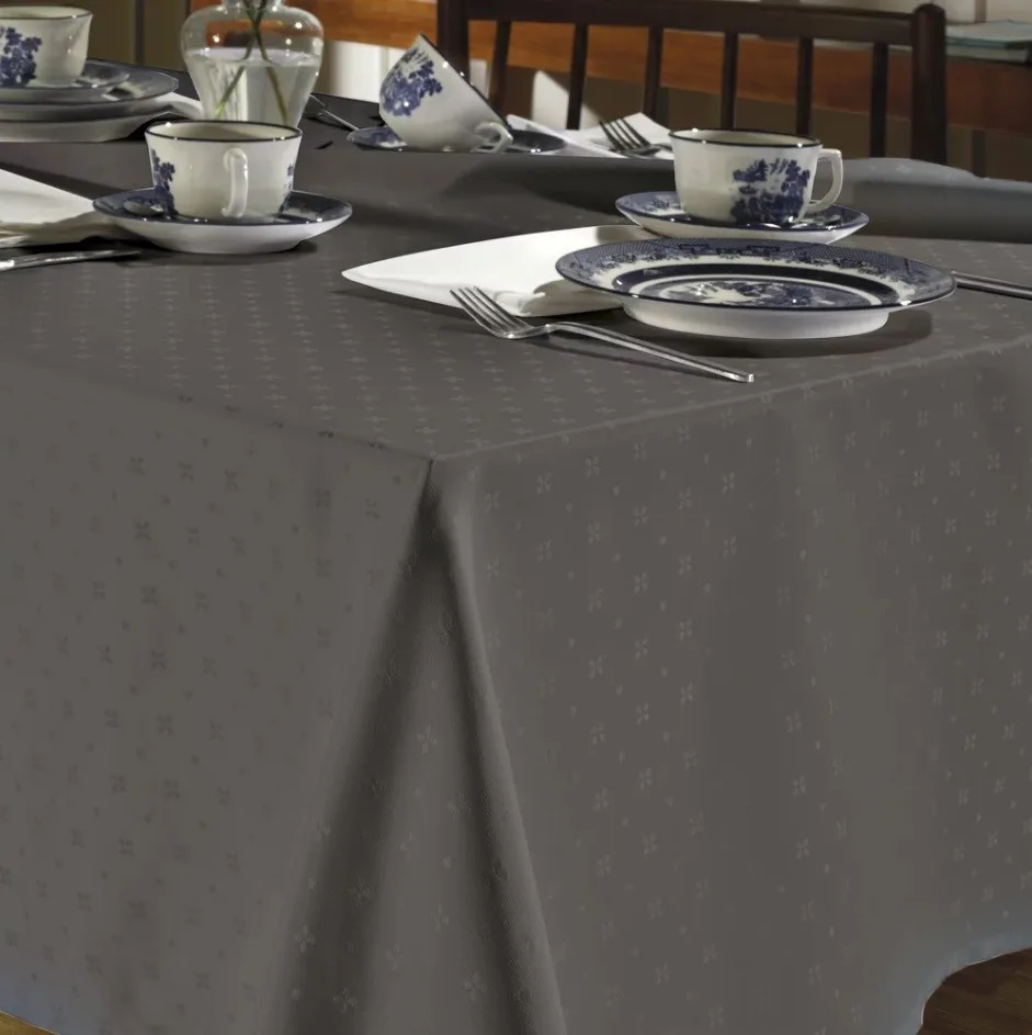 Toalha de Mesa Quadrada Dohler 4 lugares Requinte II TJ5796 1,60 m X 1,60 m Grafite