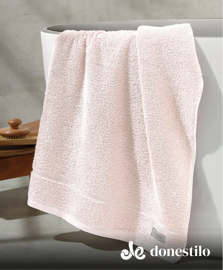 Toalha de Banho Döhler Kairo 70X1,40 m rosa claro