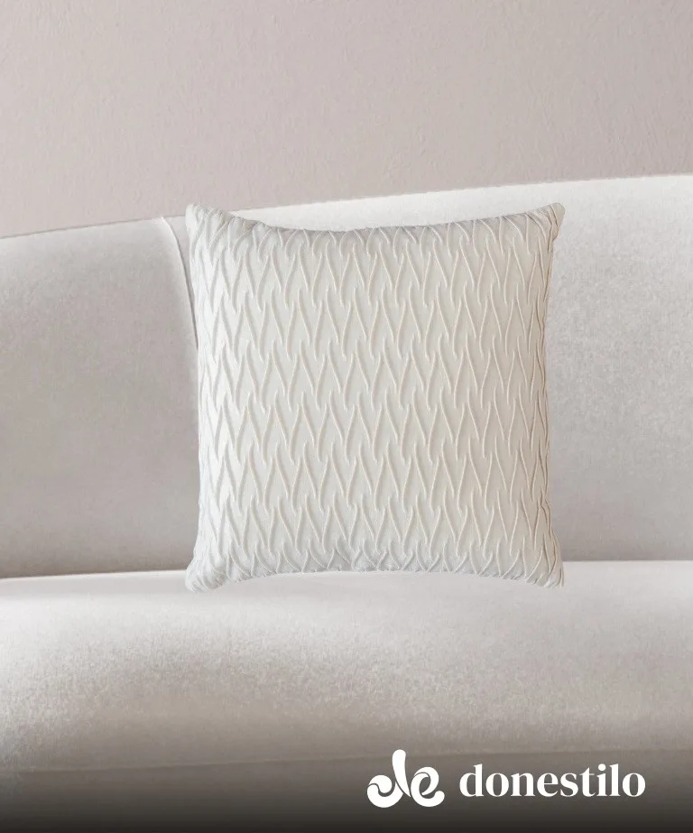Capa de Almofada Jolitex Dunas 43×43 cm branco