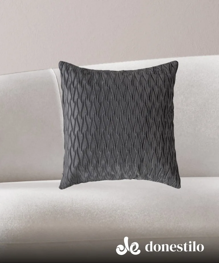 Capa de Almofada Jolitex Dunas 43×43 cm cinza