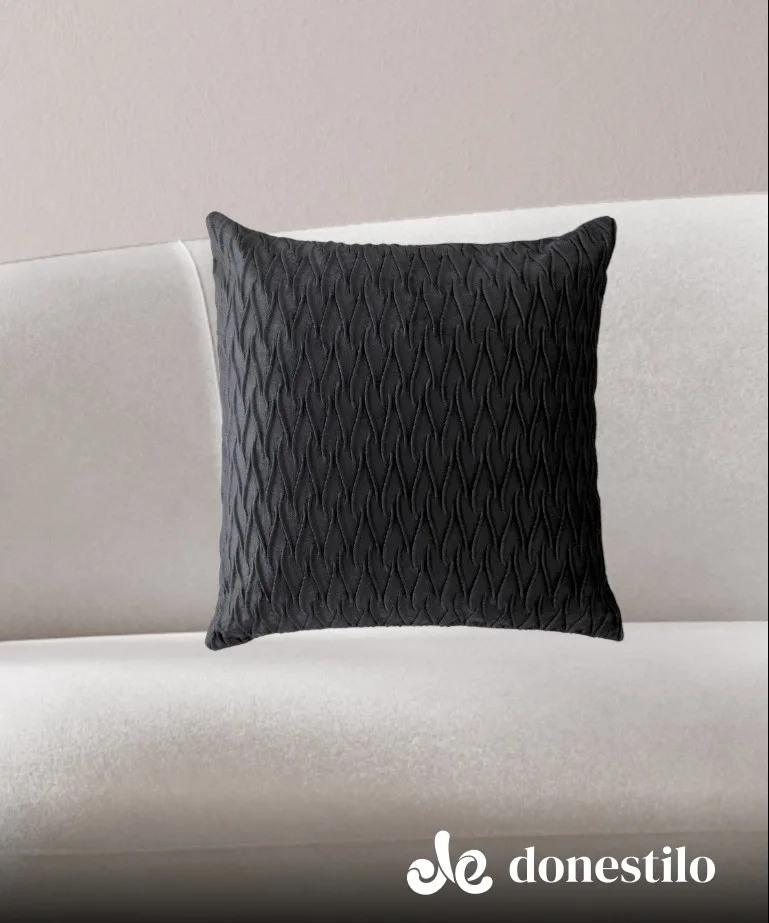 Capa de Almofada Jolitex Dunas 43×43 cm preto