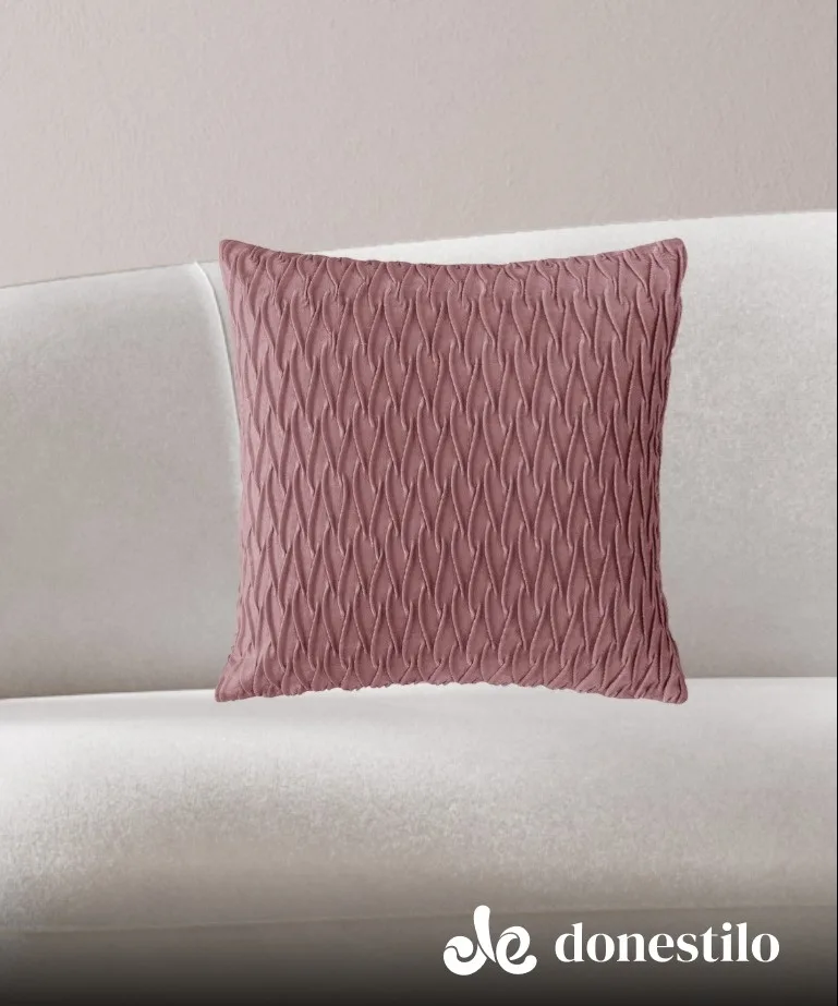 Capa de Almofada Jolitex Dunas 43×43 cm rosa queimado