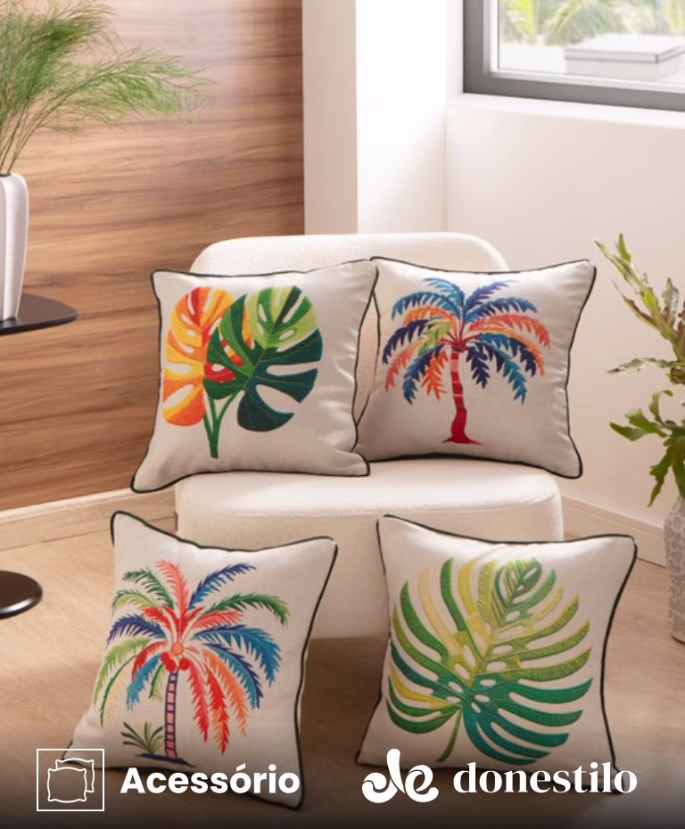 Capa de Almofada Jolitex Tropical 43x43 cm
