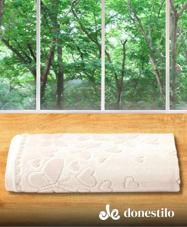 Toalha de Lavabo Dohler Romance 30X45 cm bege