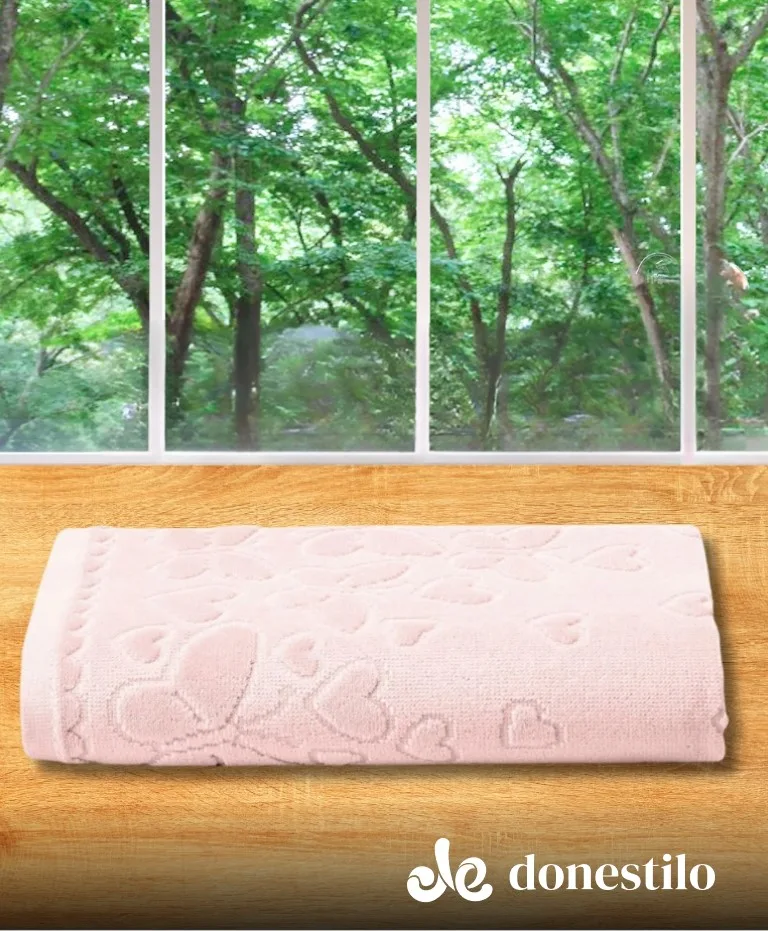Toalha de Lavabo Dohler Romance 30X45 cm rosa