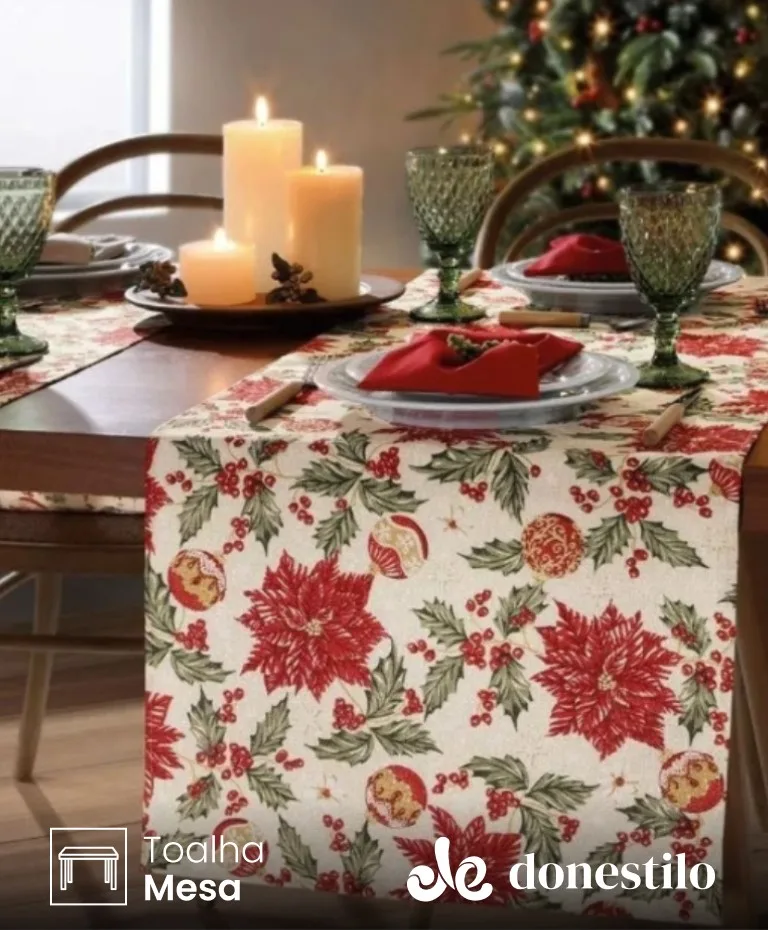 Trilho de Mesa Dohler Celebra Natal 106 medidas 45X1,60m