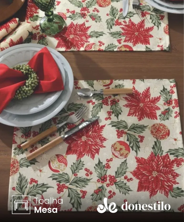 Lugar Americano Döhler Celebra Natal 106 medidas 45X35 cm
