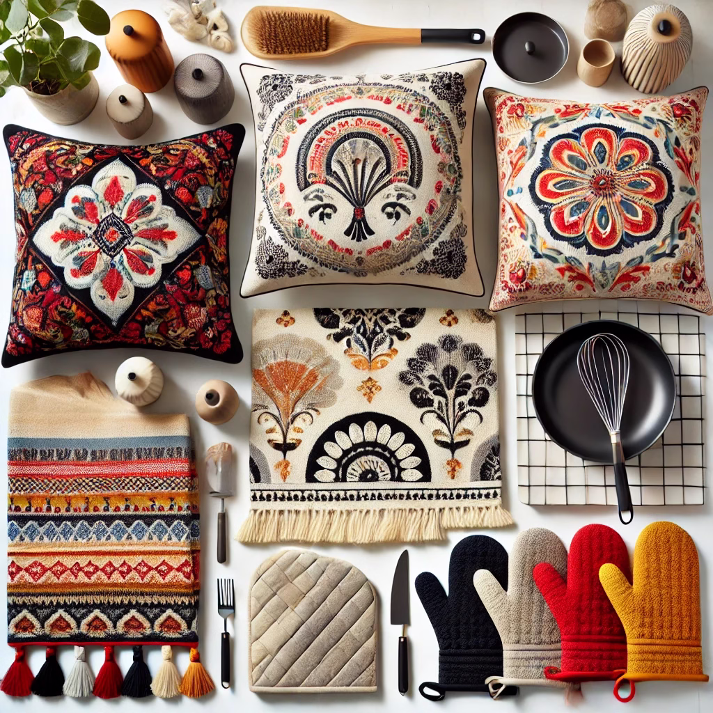 Acessórios para Cama, Mesa e Banho: Luva para Cozinha, Capas de Almofadas e Muito Mais