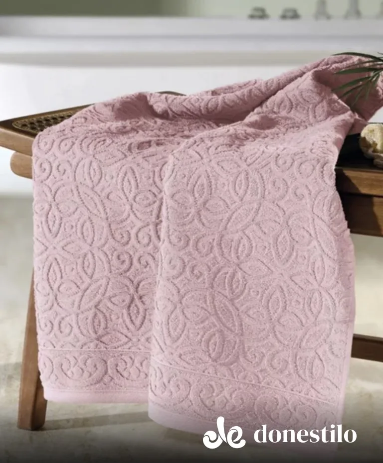 Toalha de Banhão Döhler Provença 90×150 cm Rosa Claro