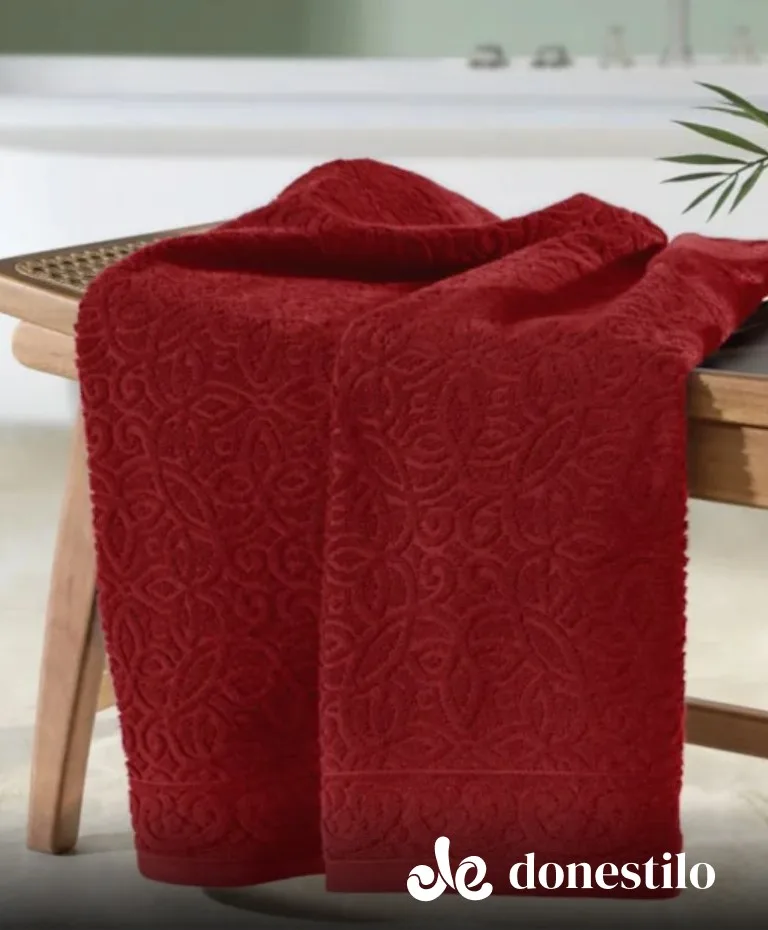 Toalha de Banhão Döhler Provença 90×150 cm Vermelho