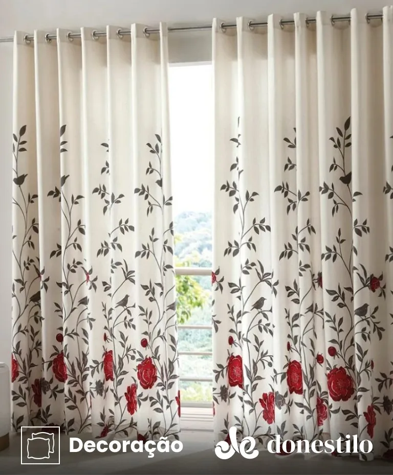 Imagen para Cortina estampada Döhler Tais II 5092 medidas 2,00X1,80 m