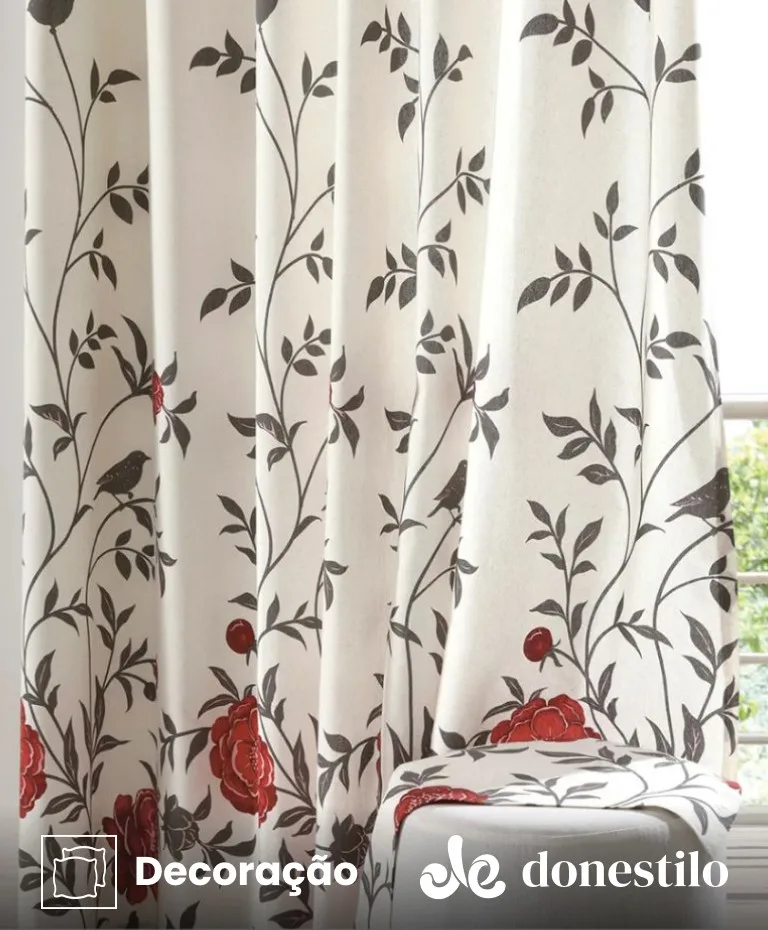 Imagen para Cortina estampada Döhler Tais II 5092 medidas 3,00X2,50 m