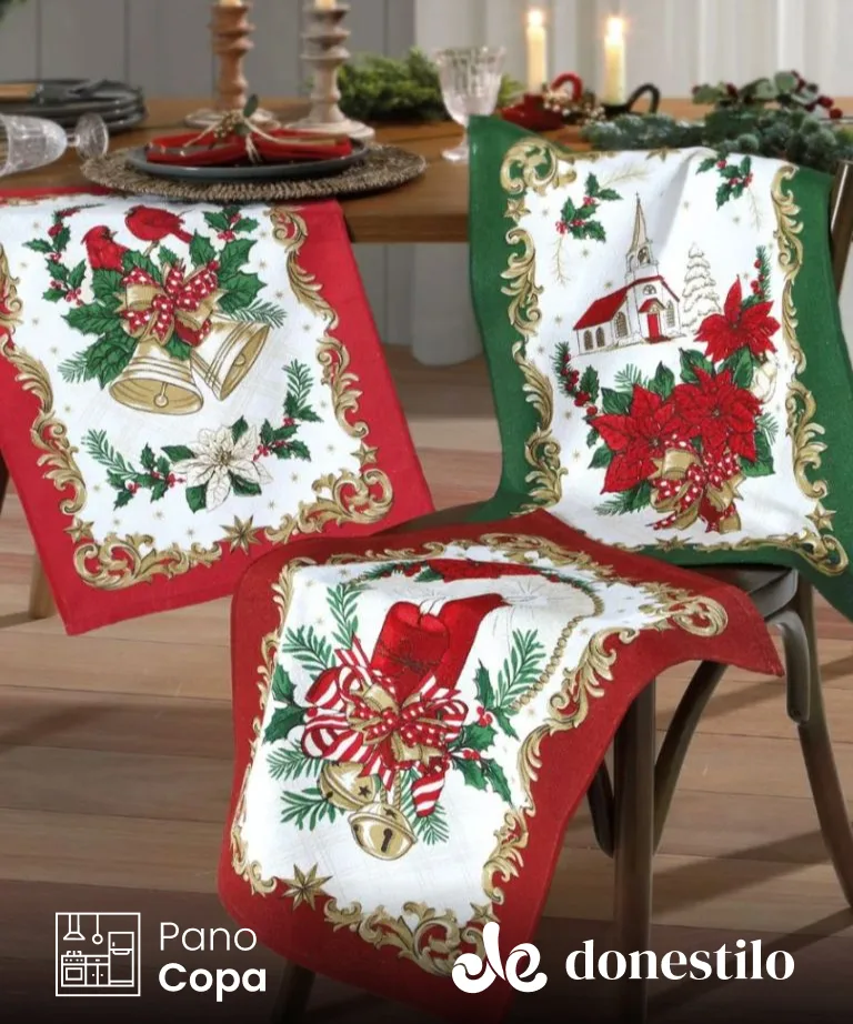 Pano de Copa Döhler Prata Natal 109 medindo 45X65 cm imagen destacada