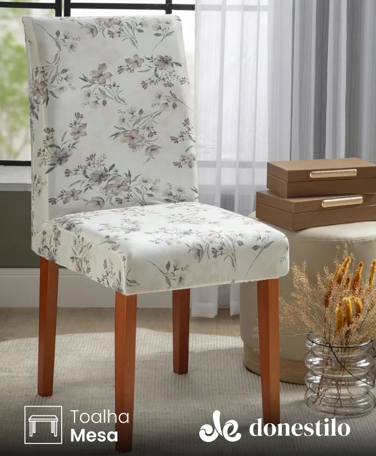 Capa de Cadeira Jolitex Estampada Floral 40X60 cm imagen destacada