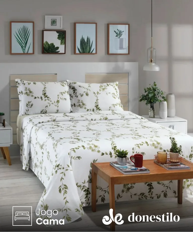 Jogo de Cama Solteiro 3 peças Döhler Jardino imagen