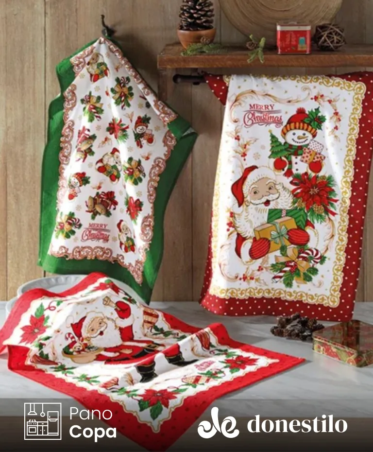 Pano de Copa Döhler Prata Natal 112 medindo 45X65 cm imagen