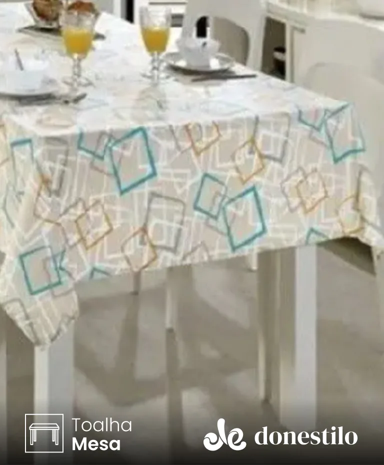 Toalha de Mesa Quadrada Genebra 4 lugares Ines 1,40X1,40 m Döhler imagen