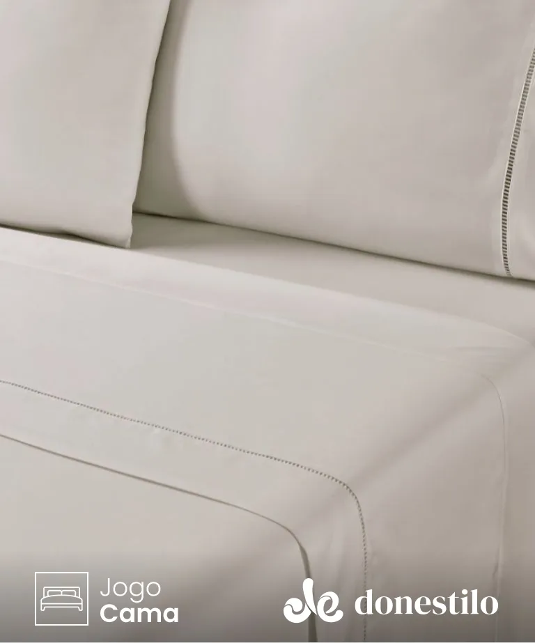 Jogo de Cama Casal Ponto Palito Liso 4 peças Jolitex