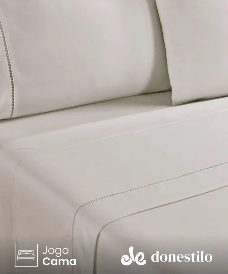 Jogo de Cama Queen Ponto Palito Liso 4 peças Jolitex
