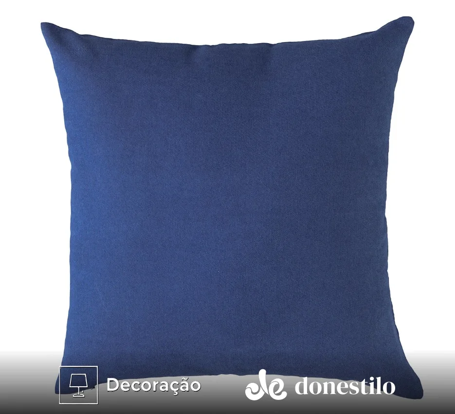 Imagem da Capa de Almofada Luna 43X43 cm Jolitex - Azul Marinho