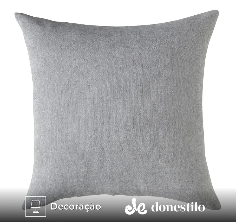 Imagem da Capa de Almofada Luna 43X43 cm Jolitex - Cinza