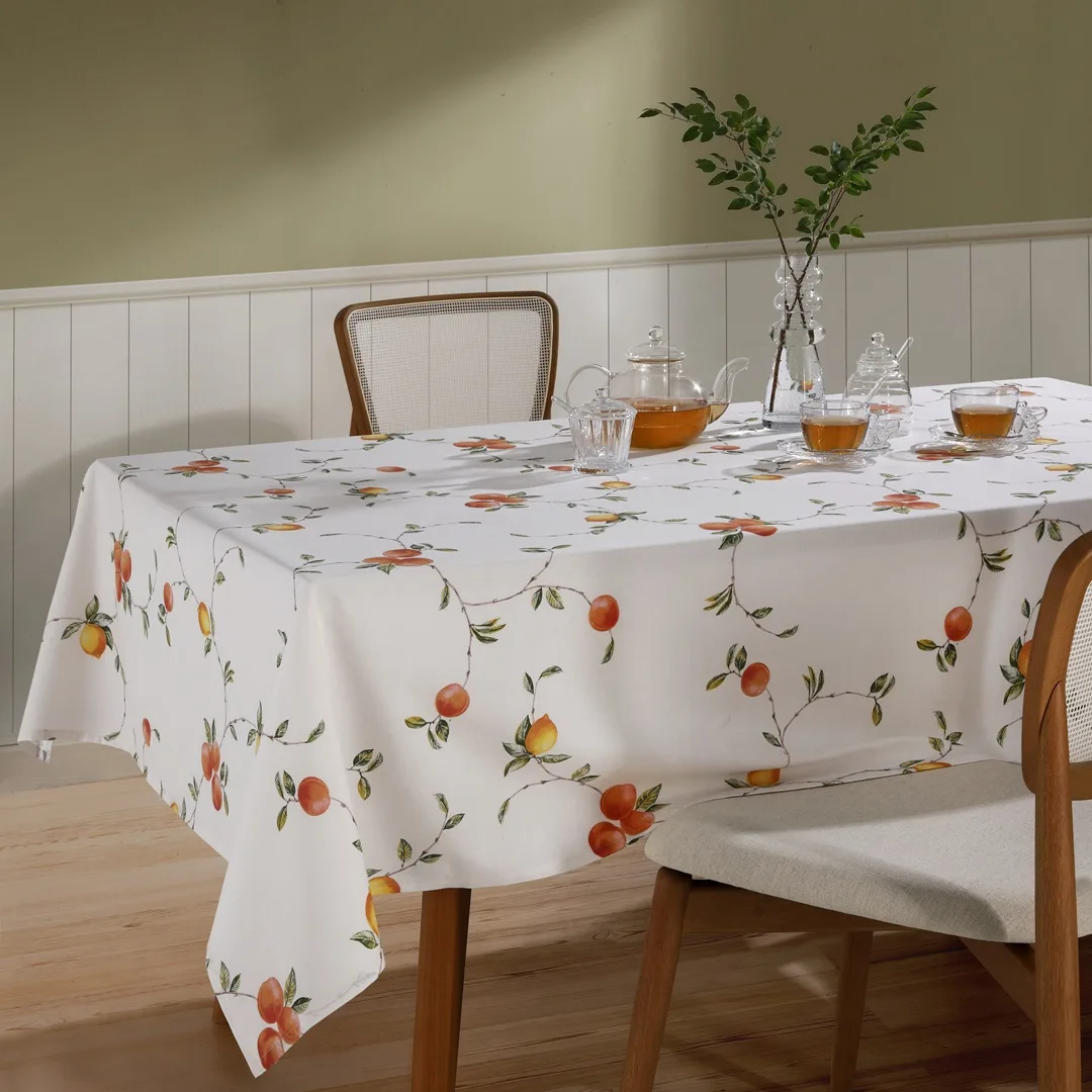 Toalha de Mesa Athenas Pessegos 1,40x1,40 M Dohler