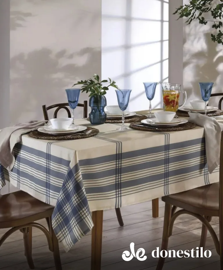 Toalha de Mesa Quadrada 8 lugares Renova Luna 1,80X1,80 m Döhler galeria