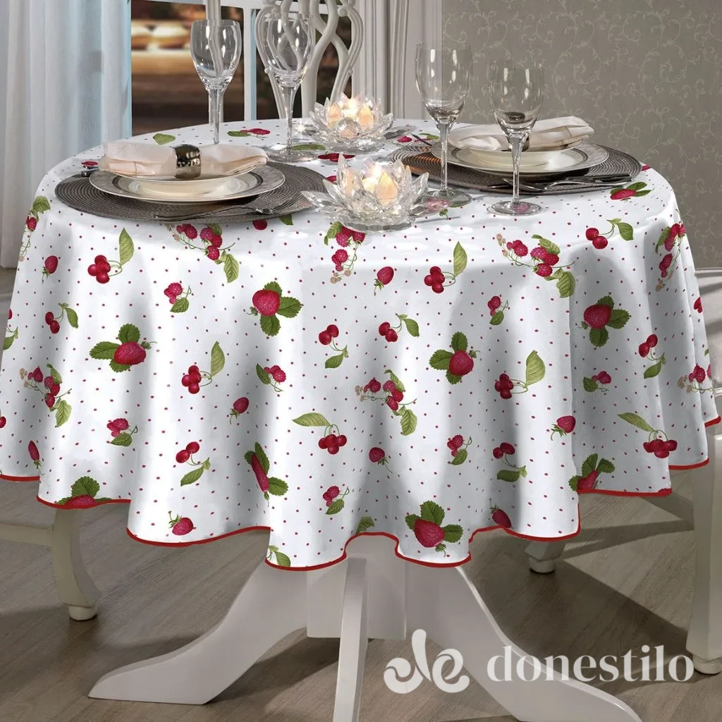 Toalha de Mesa Redonda Athenas Iolanda 1,60 m Döhler