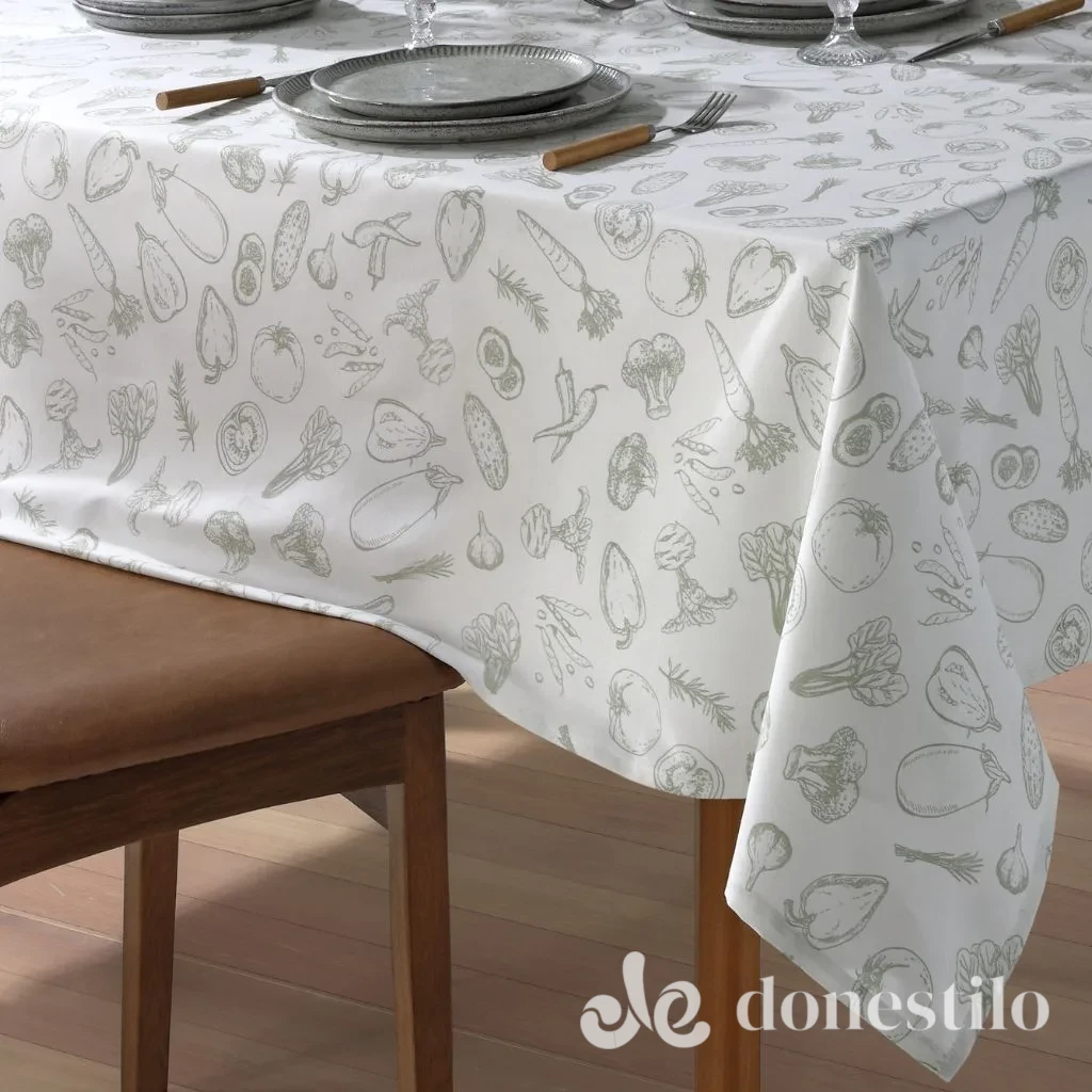 Toalha de Mesa Retangular Athenas Legumes 1,40X2,10 m Döhler