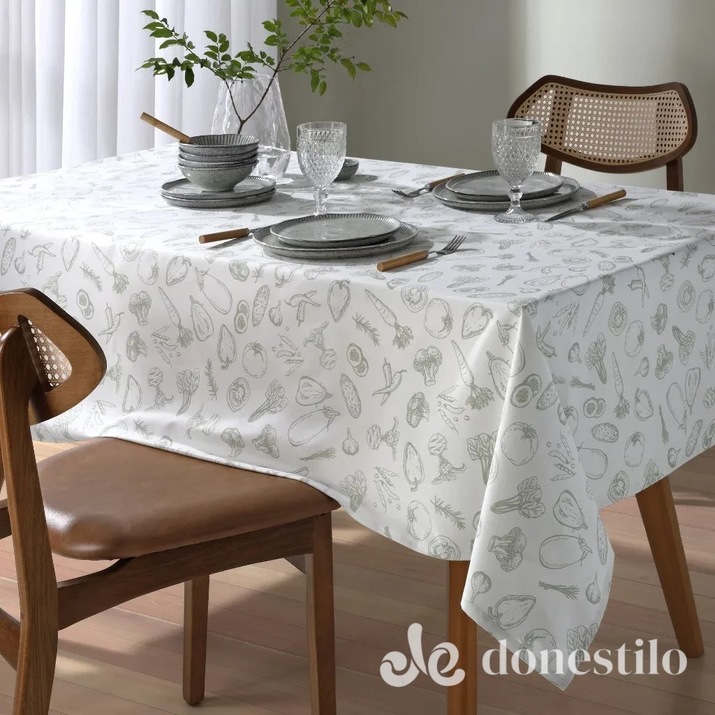 Toalha de Mesa Retangular Athenas Legumes 1,60x2,50 m Döhler
