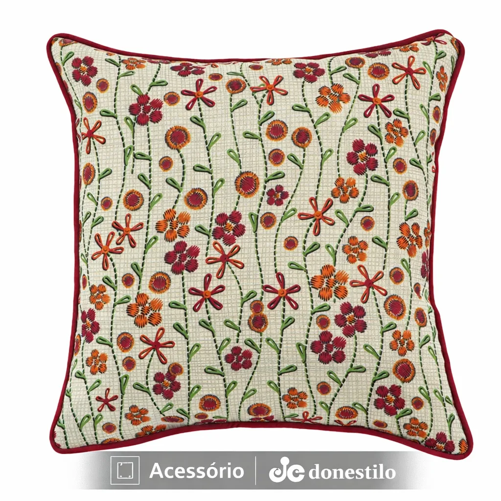 Capa de Almofada Adeline 43x43 cm com Borda Jolitex