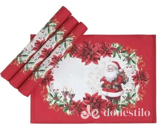 Jogo Americano Döhler Clean Renova Estampado Digital c/ 4 Peças 45x31cm Natal 122 - Imagem 5