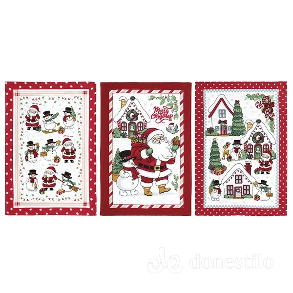 Pano de Copa Prata Estampado Döhler 45X65cm Natal 118 - Imagem 3
