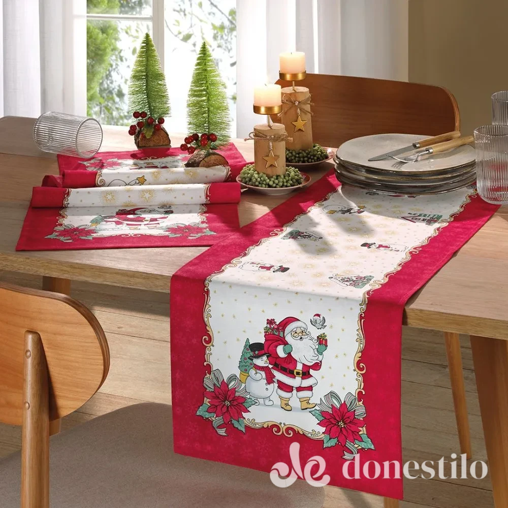 Trilho de Mesa Athenas Estampado Döhler 35x100m Natal 119 - Imagem 4
