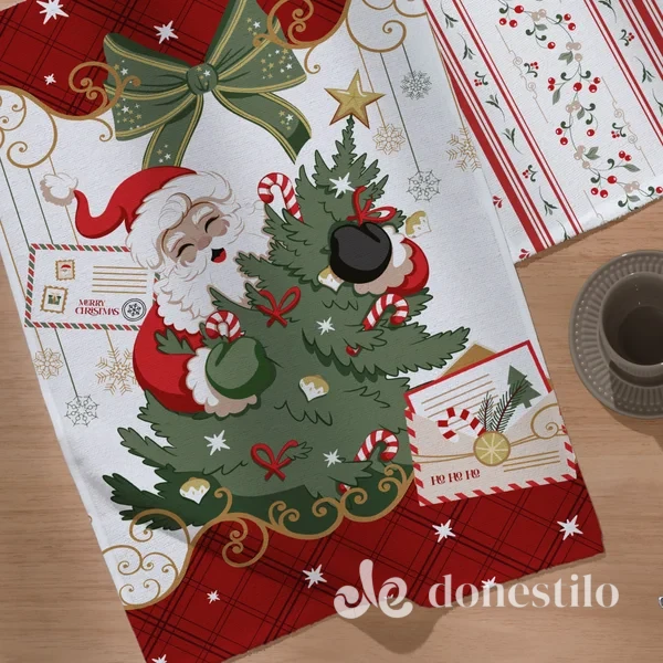 Pano de Copa Prata Döhler 45X65cm Natal 130 - Imagem 4